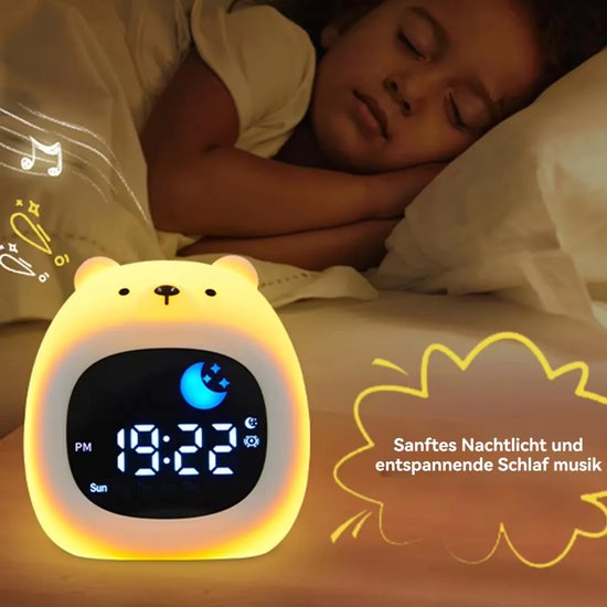Schattig siliconen beertje als nachtlampje, LED-kleurverandering, USB-oplaadbaar, timer, 8 dimbare kleuren, slaaphulpmiddel, nachtlampje voor de slaapkamer. — afbeelding 4
