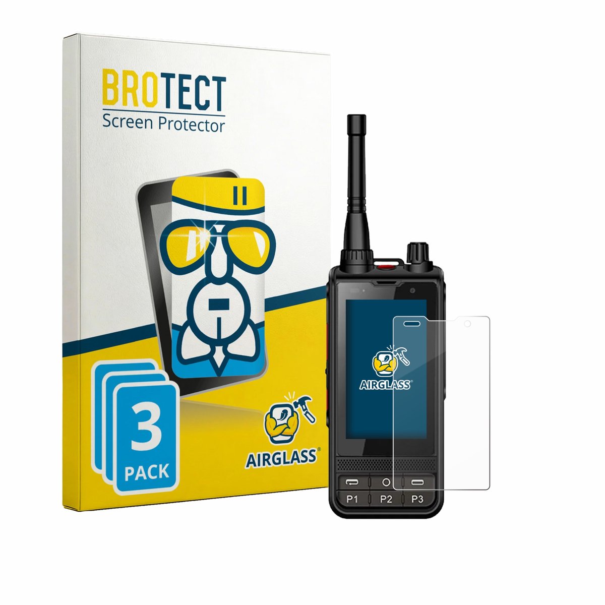 Screenprotector 3 Stuks voor ANYSECU W6 Plus Beschermglas transparant
