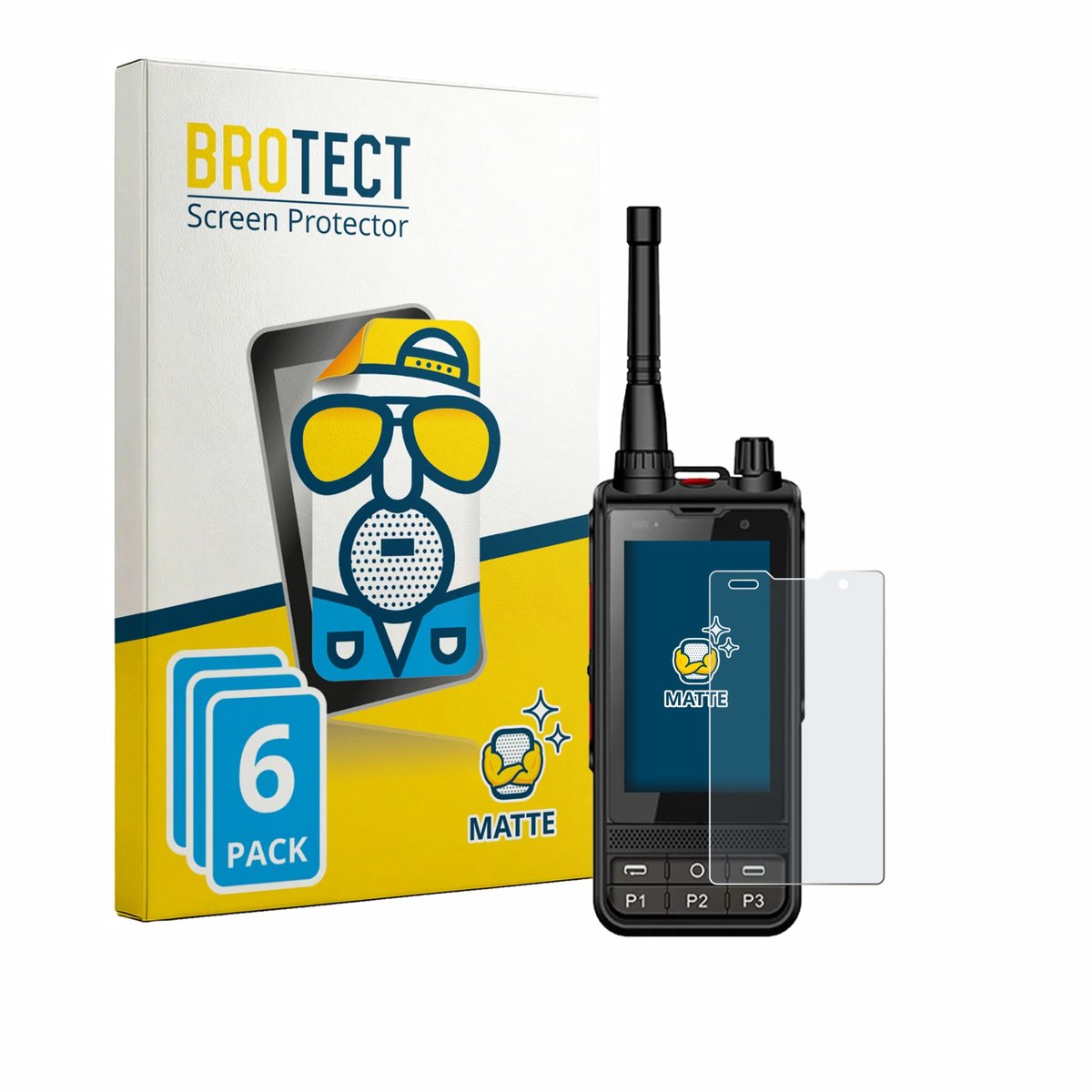 BROTECT - Screenprotector voor ANYSECU W6 Plus - Folie Beschermfolie matte 6 Stuks
