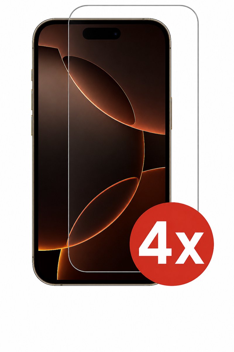 Screenprotector - 3 stuks - Geschikt Voor iPhone 16 Pro - Glasplaat - Tempered Glass - Gorilla - Extra Sterk - Beschermglas