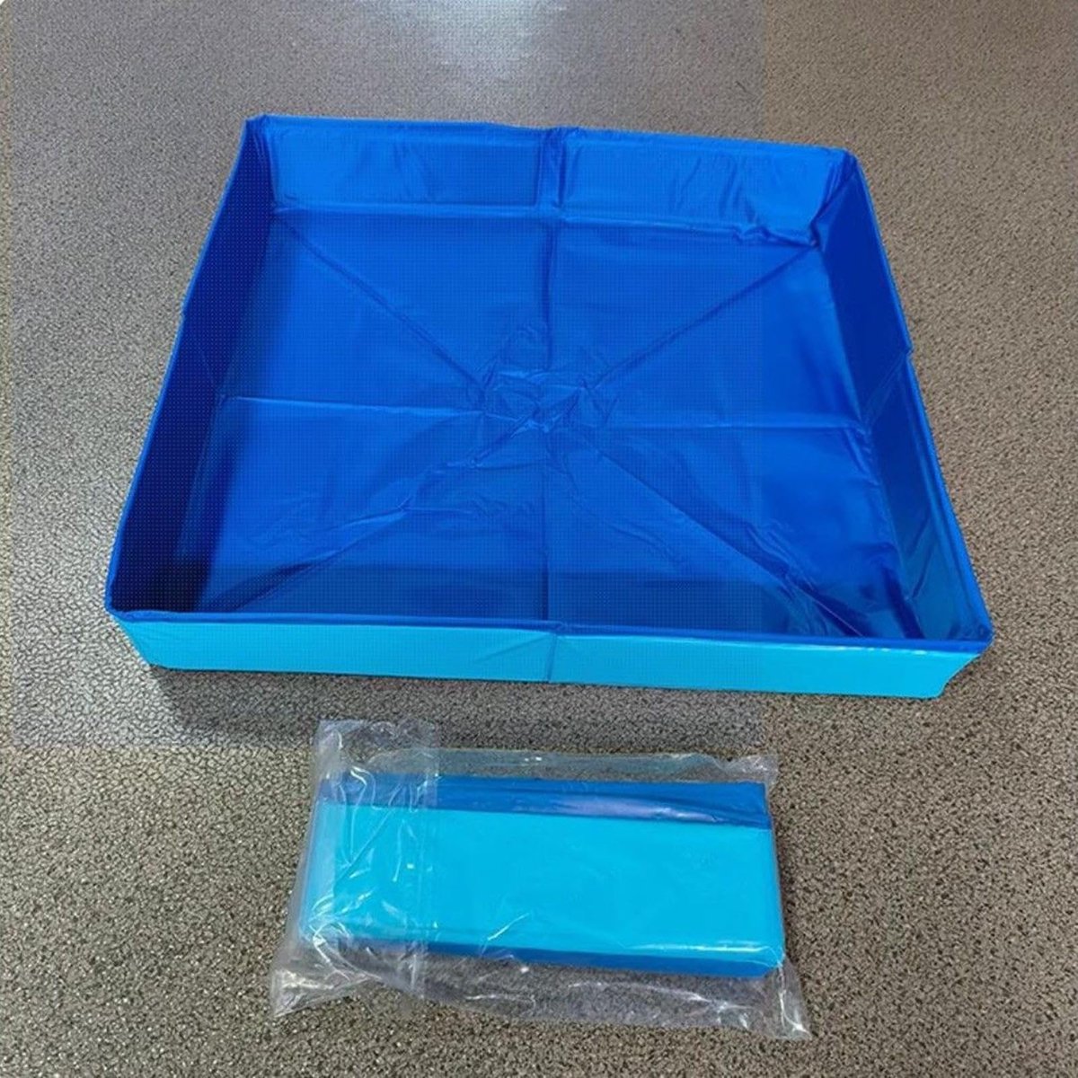 Hondenzwembad – Opvouwbaar kattenzwembad – Minizwembad voor katten & honden – Wadingpool voor huisdieren – Zomers badplezier – Blauw – 50 x 50 x 10 cm thumbnail 7