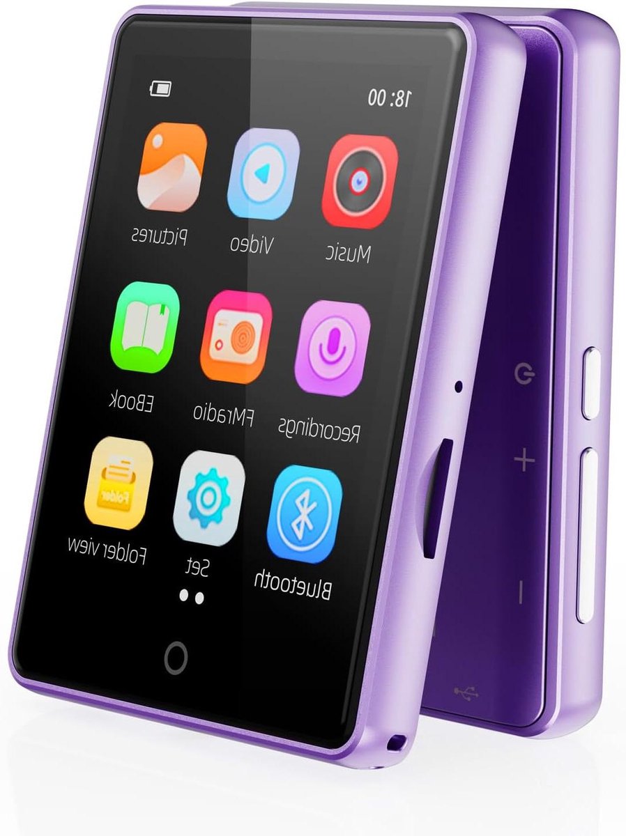 Draagbare Muziekspeler - MP3 Speler - Muziek Luisteren - Bluetooth 5.3 Connectie - 64GB Opslag - Paars