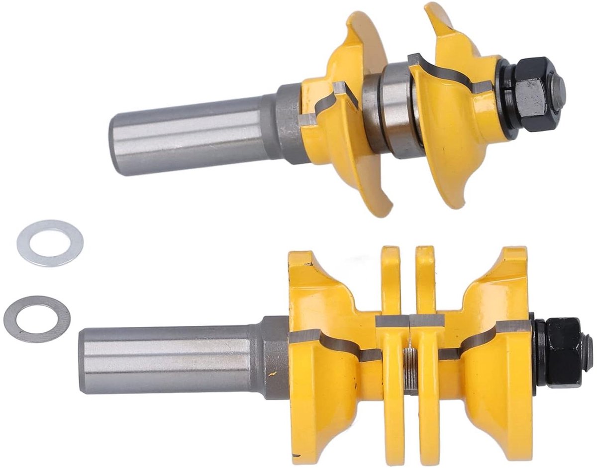 Verstelbare Frees - Houtbewerkingsgereedschap - Meubelproductie - Anti-kickback ontwerp - 1/2 Inch Schacht - Grijs