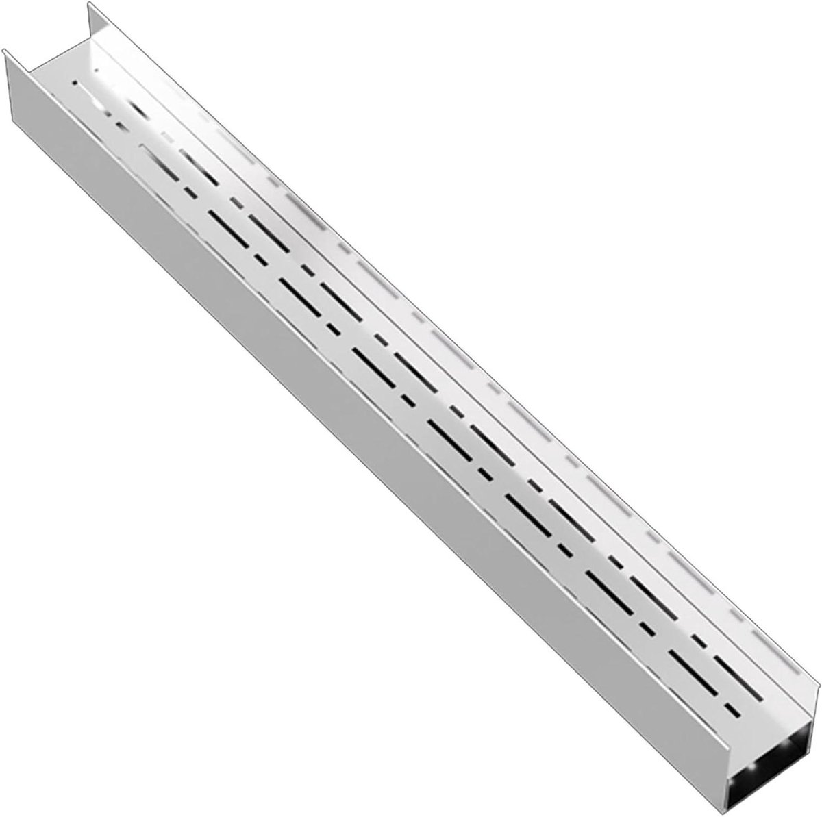 Doucheafvoergoot Set - Waterafvoer Goot - Regenwater Afvoeren - Roestvrij Staal 304 - 100x6.5x6.5 cm - Zilver