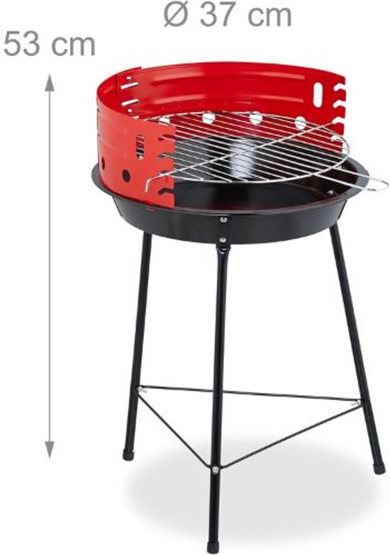 Barbecue BBQ Collection 33 X 32 X 55 CM Zwart Rood van Merkloos — afbeelding 4