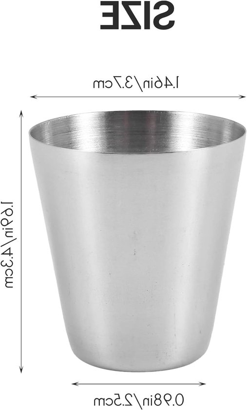 12 Stuks RVS Shotglazen 30ml voor Camping en Reizen, Perfect voor Koffie, Thee en Whisky — afbeelding 5