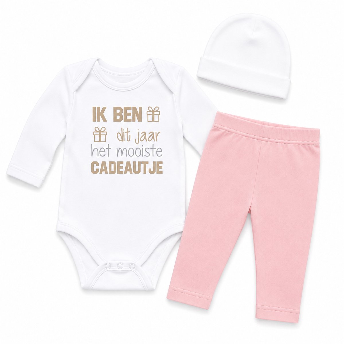 MM Baby pakje cadeau geboorte meisje jongen set met tekst aanstaande zwanger kledingset pasgeboren unisex Bodysuit | Huispakje | Kraamkado | Gift Set babyset kraamcadeau  babygeschenk babygeschenkset kraampakket