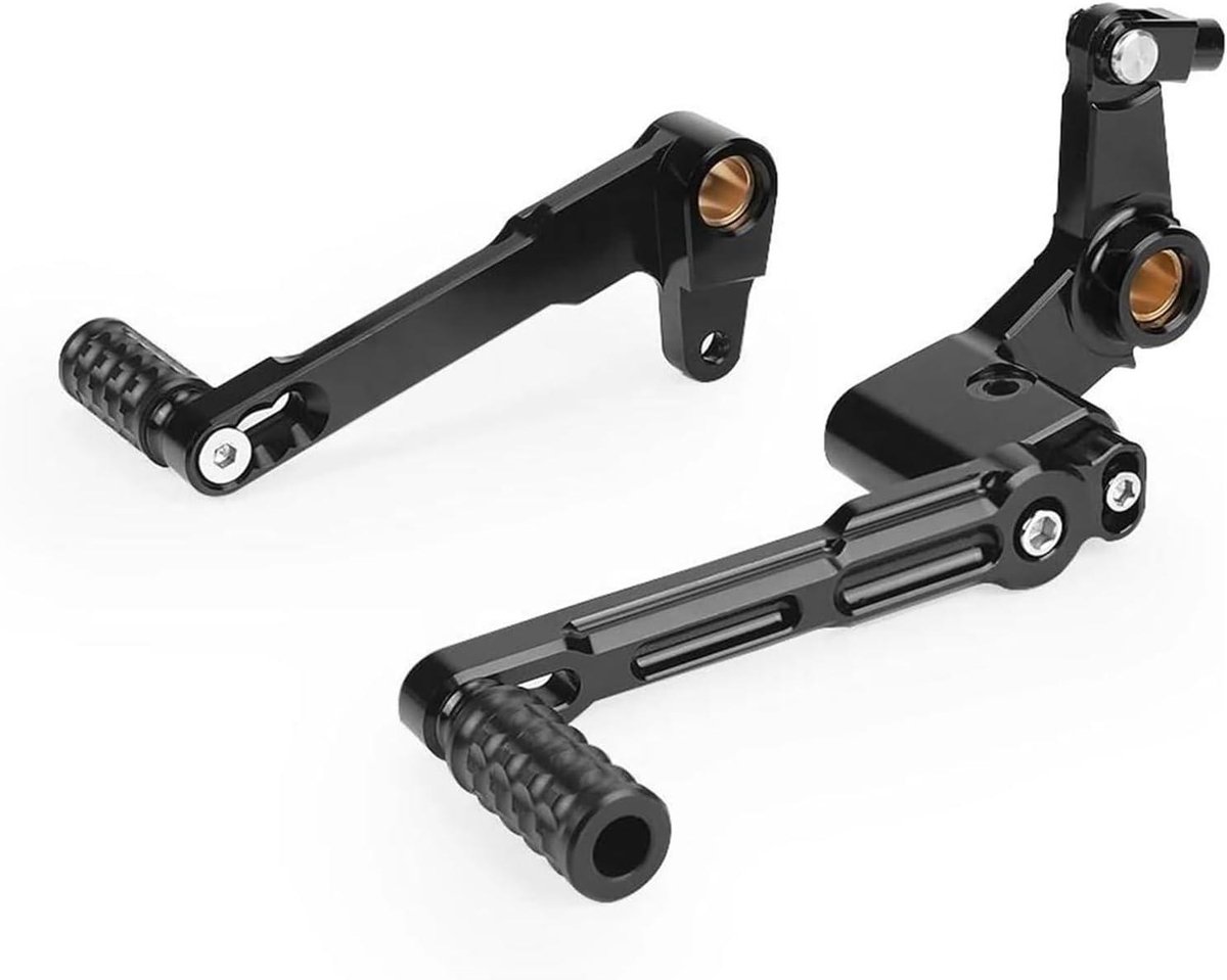 Motorfiets Voetsteunen - Verstelbare Pedaal - Comfortabel Rijden - Antislip Ontwerp - 1 Set - Zwart