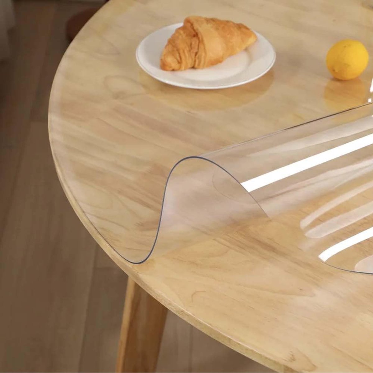 Rond Tafelkleed - Beschermfolie - Tafel Beschermen - 2 mm dik - 125 cm - Transparant