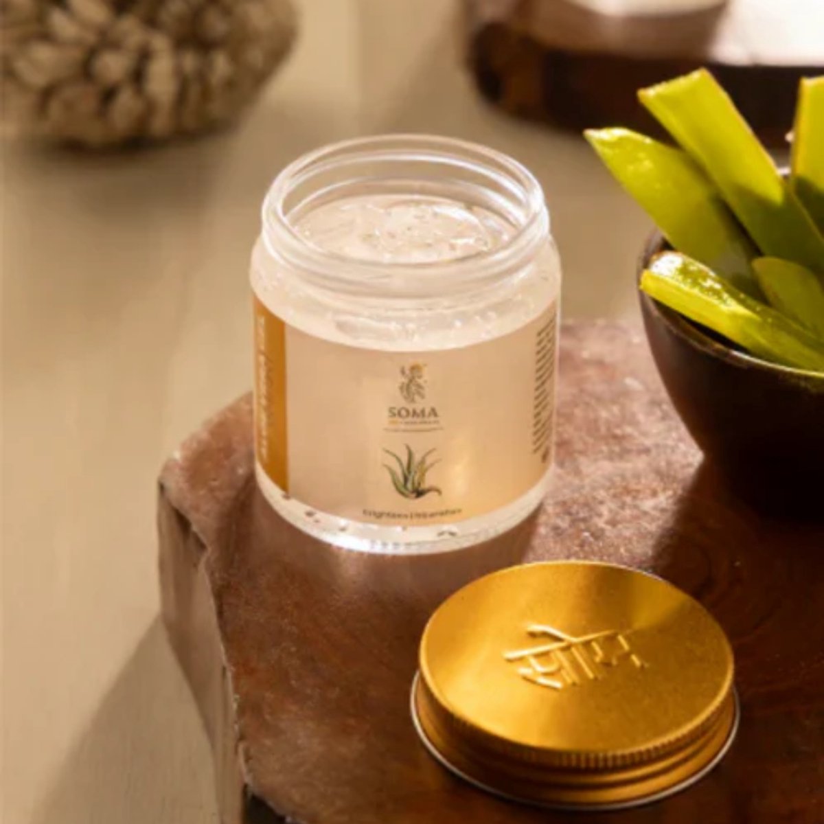 Soma Naturals – Aloe Vera Gel – Natural Hydrating Face & Body Gel – Pure Ayurvedic Skincare – 100ml