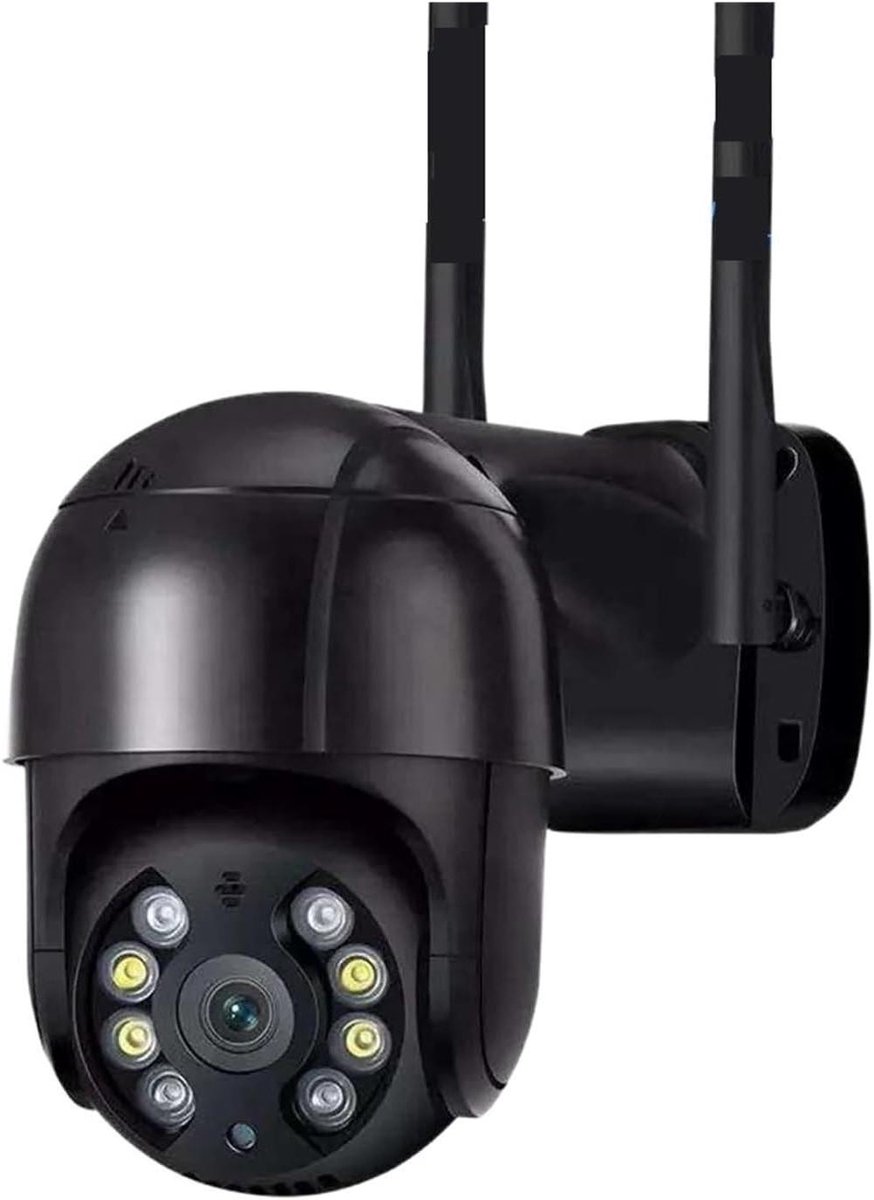 Buitencamera WiFi - Beveiligingscamera Buiten - Huisbewaking - Draadloze Bewegingsregistratie - 10x10x10 mm - Zwart