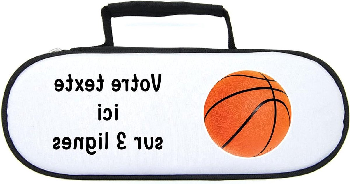 Tas voor ballen - Opberg etui - Petanque spel - Met opdruk - 23x9x6 cm - Zwart