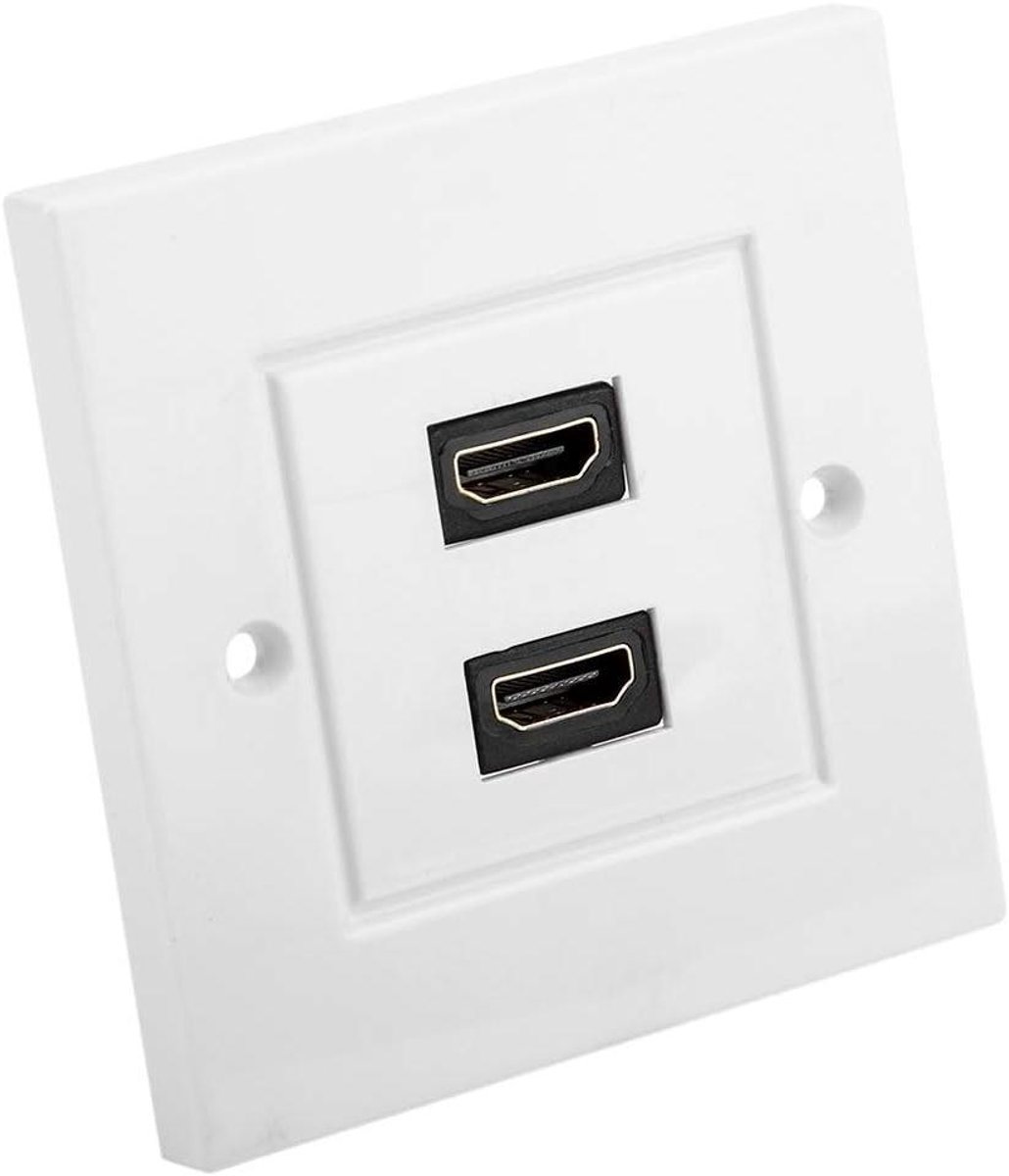 Wandplaat Paneel - Dubbele Poort - Thuisbioscoop Installatie - Slagvast Materiaal - 8.5x8.
