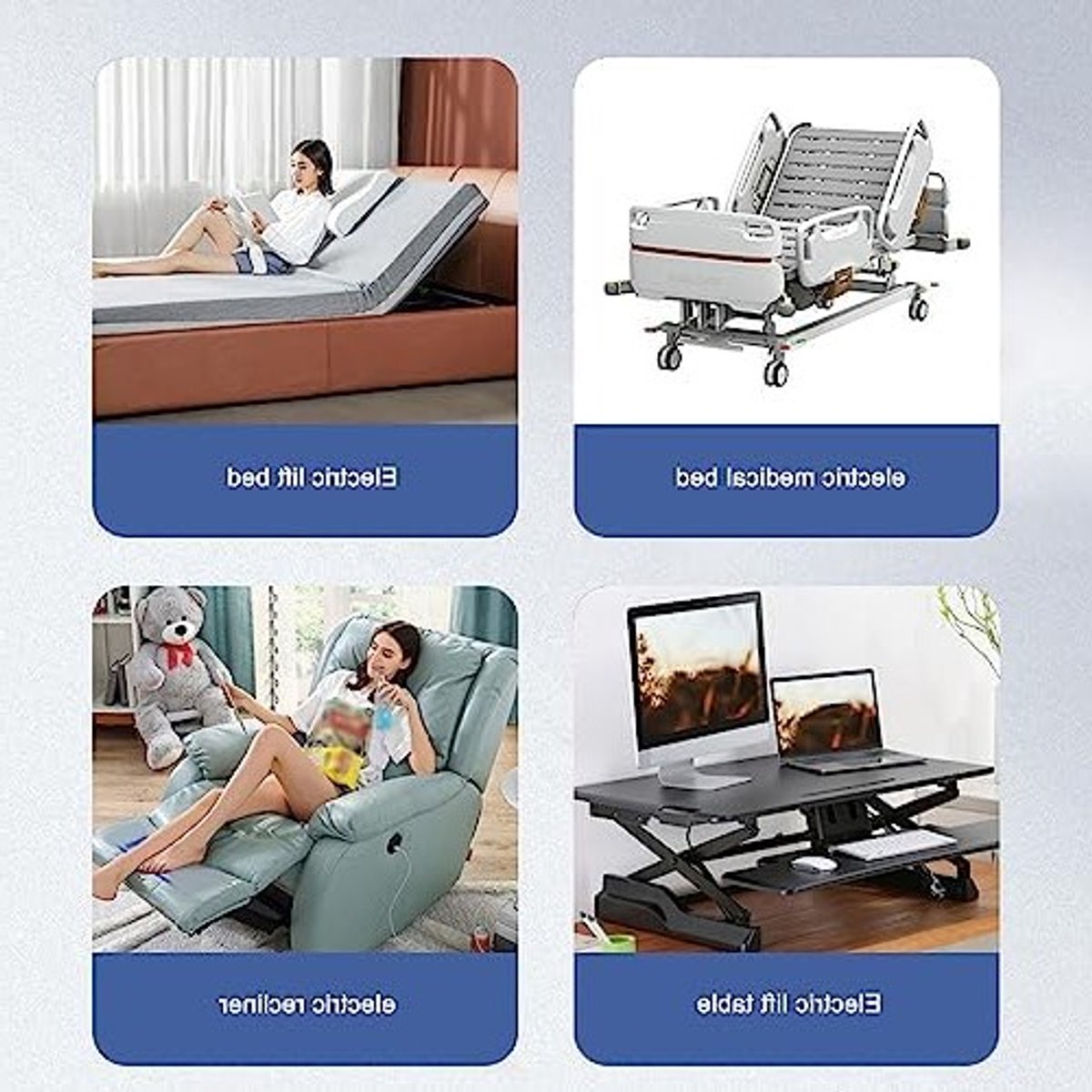 Draadloze Elektrische Bedcontroller voor Verstelbare Stoelen en Sofas - Waterdichte Afstandsbediening voor Gemakkelijk Op- en Neer Bewegen