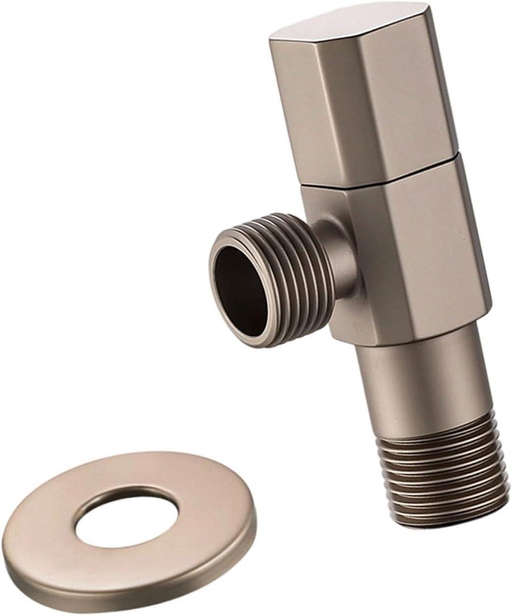 Hoekafsluiters Messing - Waterkraan - Waterstromen Regelen - Keramische Kern - 1/2 inch - Zilver