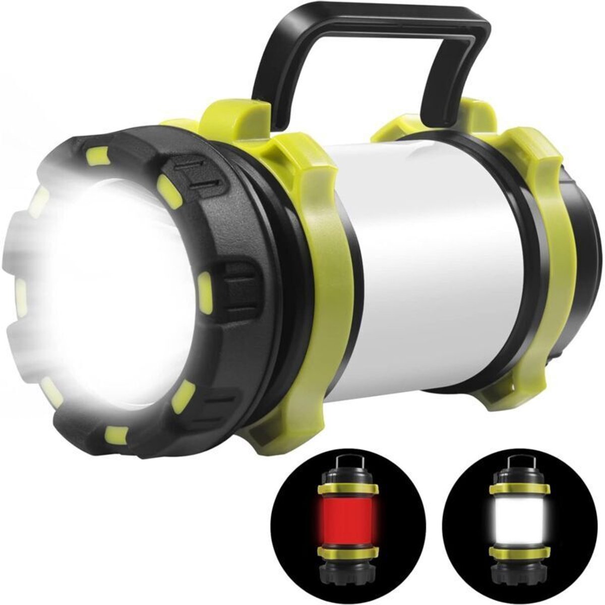 Oplaadbare LED-kampeerlamp geschikt voor 6 lichtstanden, 3700mAh-batterij, waterdicht kampeeraccessoire, geschikt voor tenten en kamperen.
