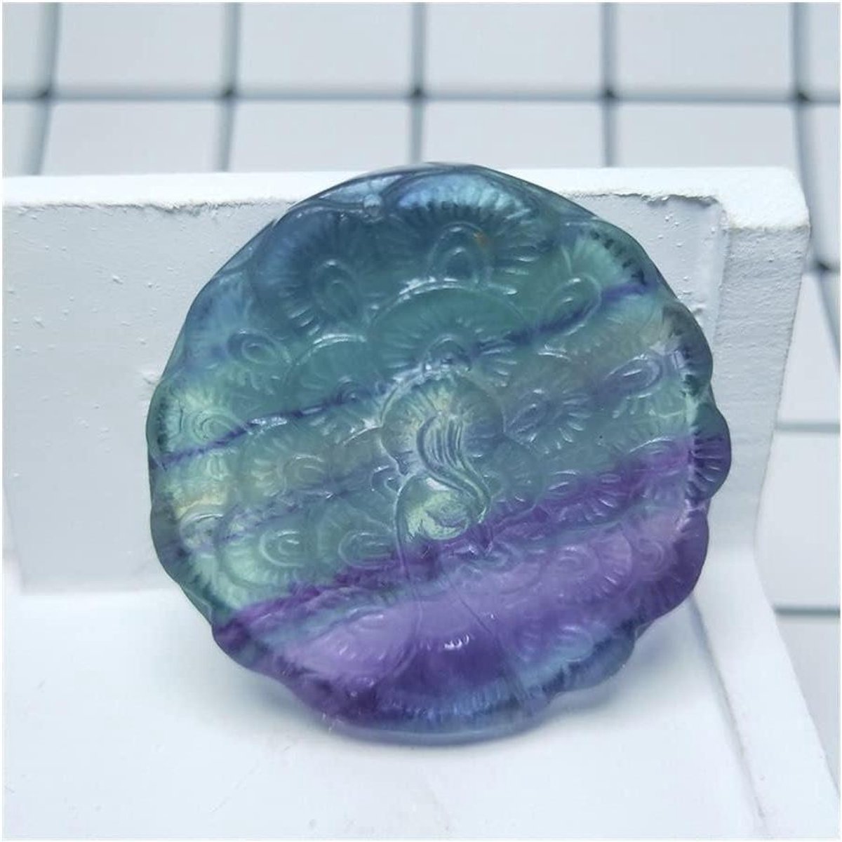 Fluoriet Kristal Hanger - Edelsteen Pendel - Meditatie Hulpmiddel - Natuurlijke Regenboogk