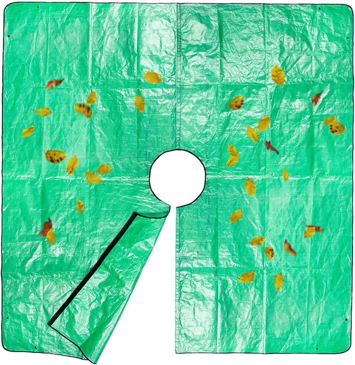 Tuin Zeil - Snoeidoek Afdekzeil - Tuinonderhoud Afval - Centrale Opening 30cm - Waterdicht Scheurbestendig - Groen