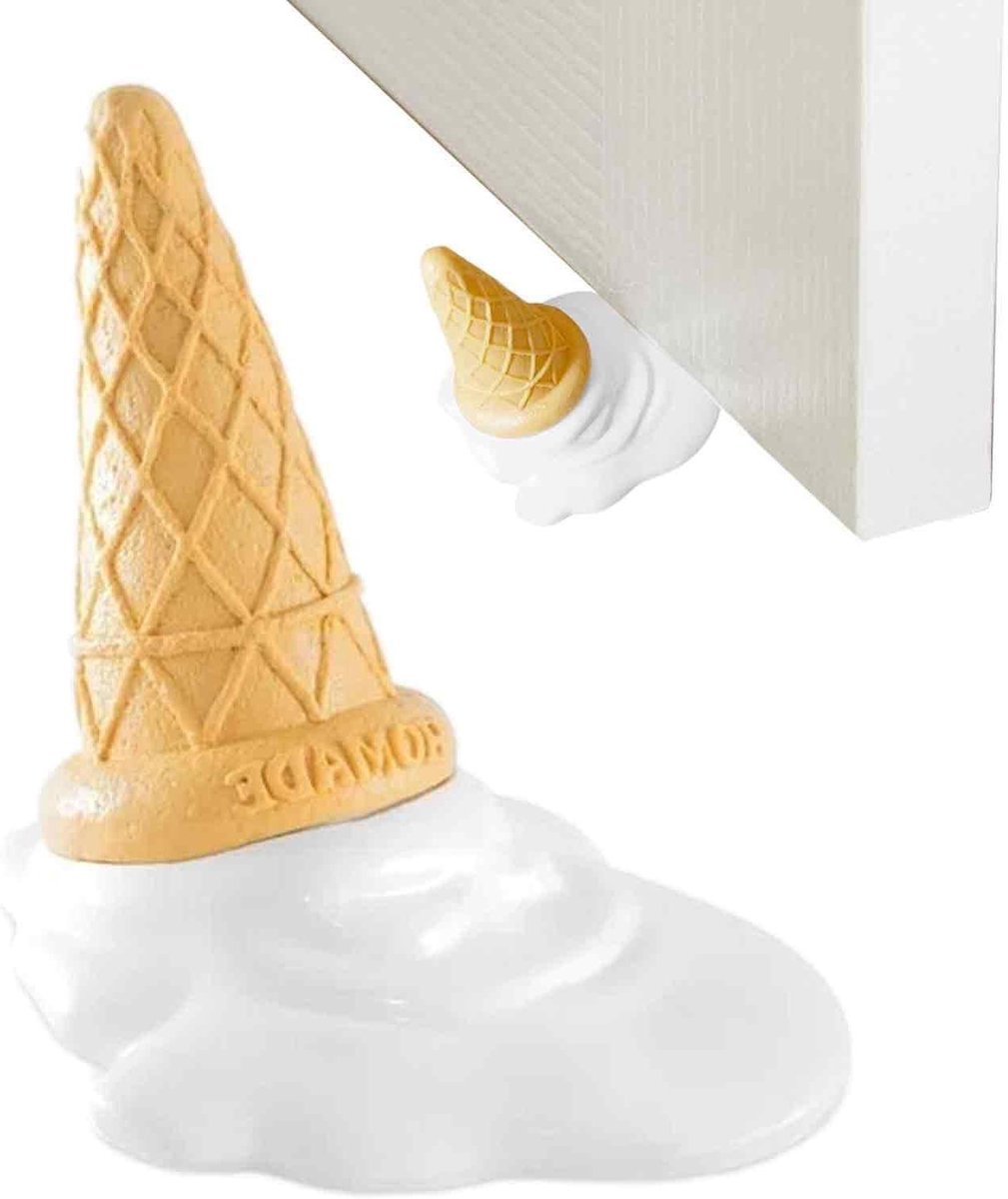 Decoratieve Deurstoppers - Grappige Deurstoppers - Deur Open Houden - Zonder Vloer Beschadigen - 21.8 x 17.2 cm - IJs