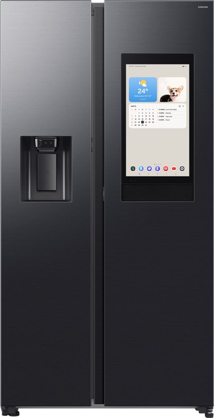 Samsung RS90F66BEFEF Family Hub koelkast 614L zwart mat WiFi smart koelvriescombinatie met Auto Open deur