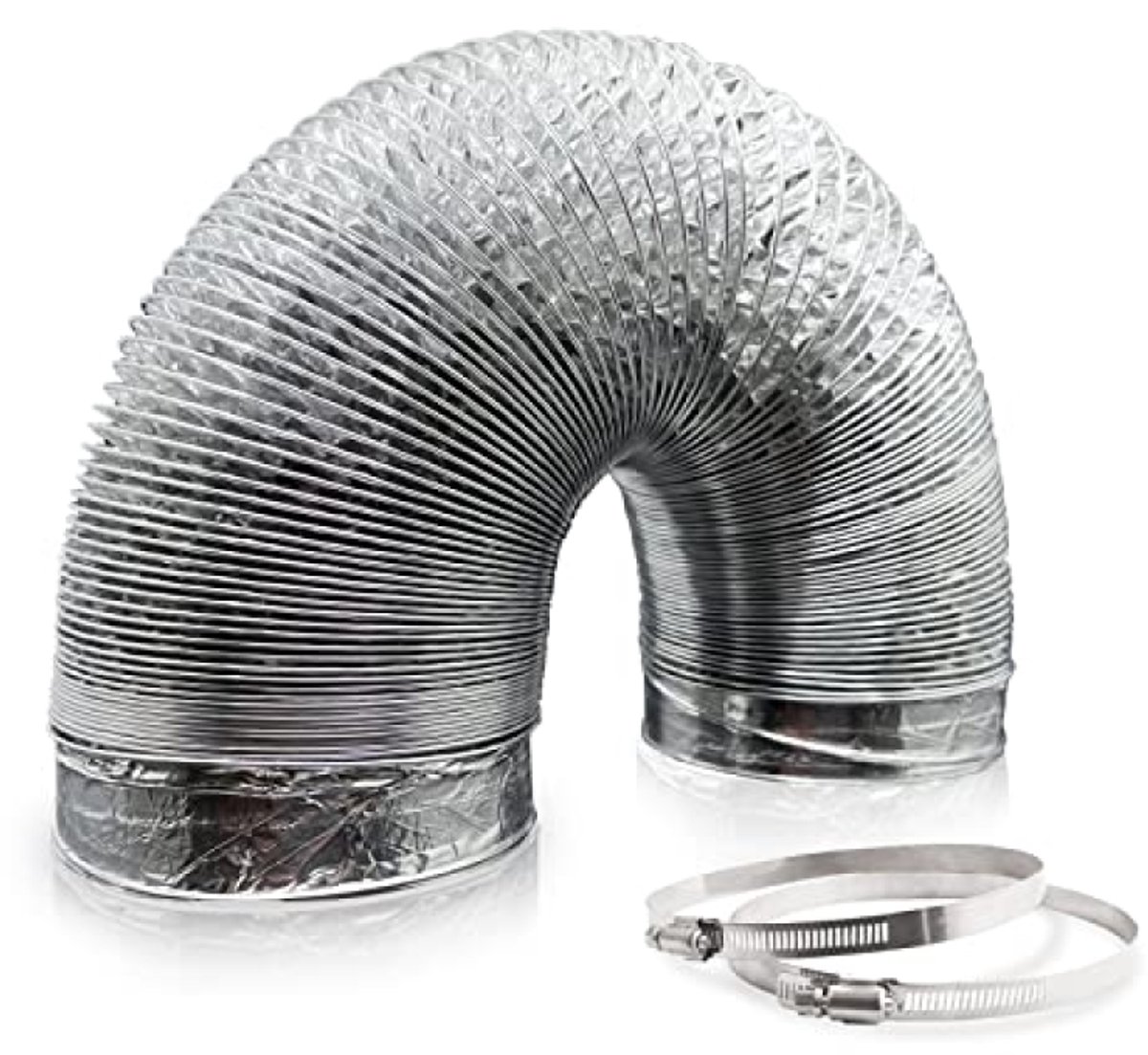 PromoHome Aluminium Flexibele Ventilatieslang 150mm x 5m - Aluflexbuis voor Afzuigkap en Ventilator - Vlamvertragend & Corrosiebestendig