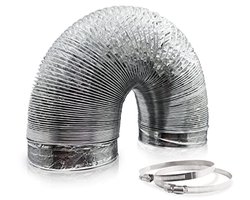 PromoHome Aluminium Flexibele Ventilatieslang 150mm x 5m - Aluflexbuis voor Afzuigkap en Ventilator - Vlamvertragend & Corrosiebestendig