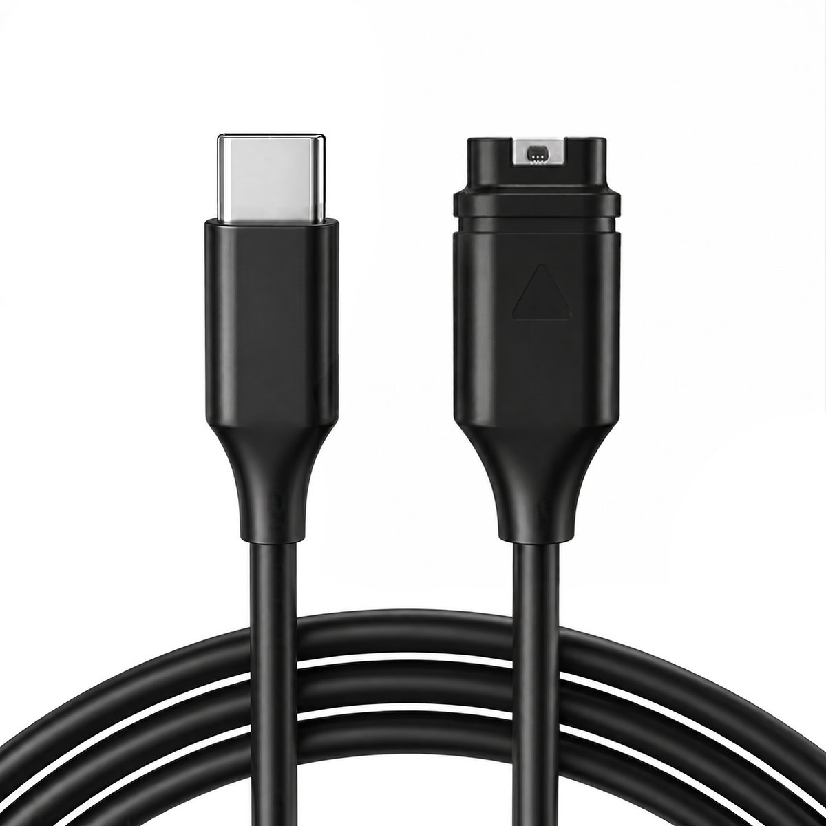Qost - USB-C naar Garmin Kabel - 1 Meter - PVC - Zwart - Garmin oplaadkabel - Compatibel met Garmin Instinct / Forerunner / Fenix - 1-Pack
