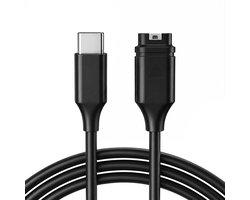 Qost – USB-C naar Garmin Kabel – 1 Meter – PVC – Zwart – Garmin oplaadkabel – Compatibel met Garmin Instinct / Forerunner / Fenix – 1-Pack