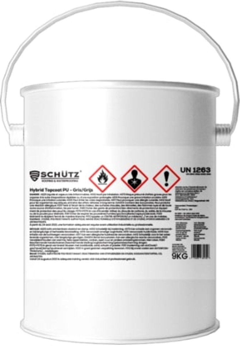 Schütz Hybrid Topcoat PU - Polyurethaan Dakcoating - UV-bestendig - Grijs - 9kg (60m²)