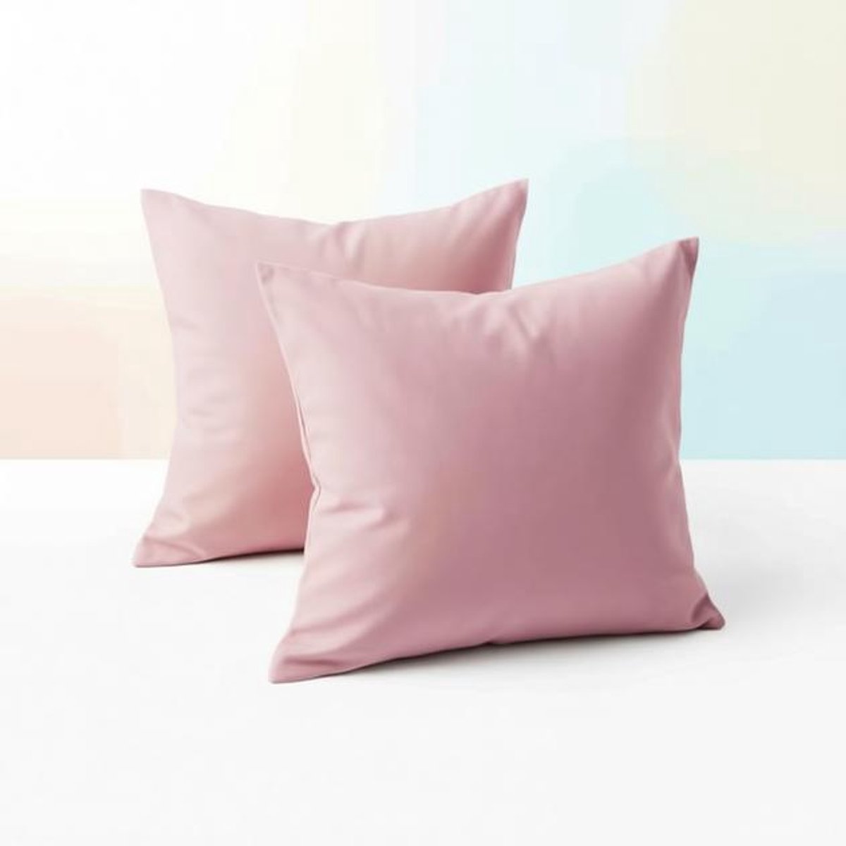 ElleMooi Kussensloop 60x60 cm Versterkt Katoen Set van 2 - Roze - OEKO-TEX Gecertificeerd - Strak Weefsel 57 draden/cm²