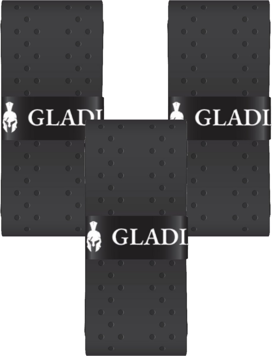 Gladiator geperforeerde Perfo Overgrips - zwart - 10 stuks - tennis - padel - pickleball