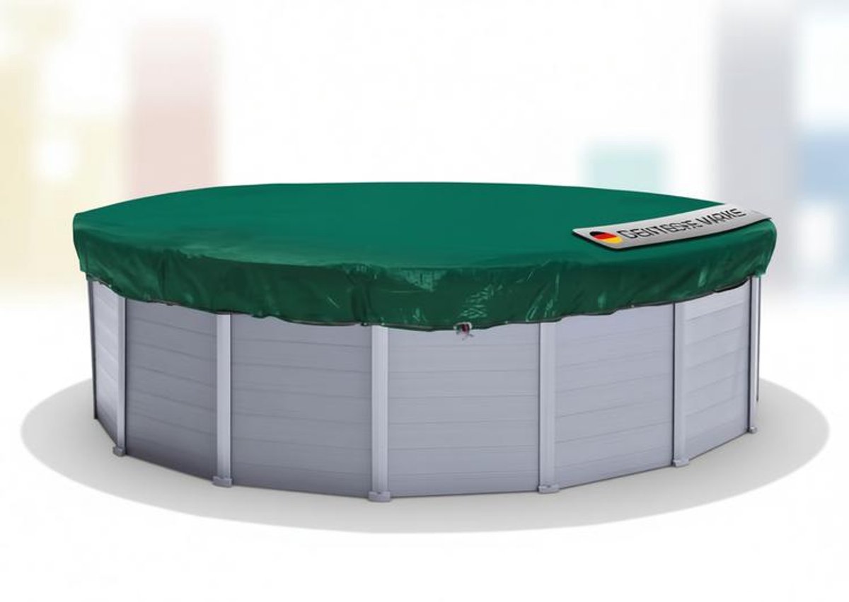 ElleMooi Zwembadafdekzeil rond Ø 520 cm - winterafdekzeil 200 g/m² - geschikt voor zwembaden Ø 420-460 cm