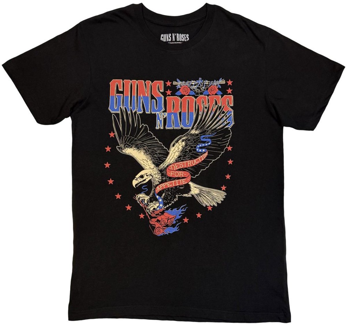 Guns N' Roses - Eagle Skull Heren Tshirt - S - Zwart