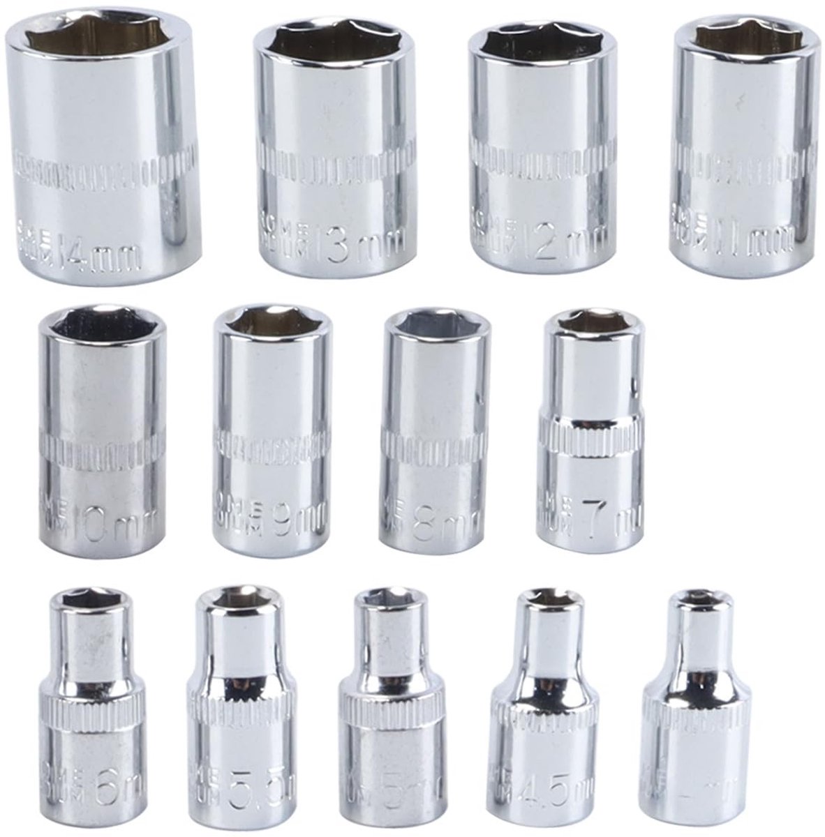 SOUQONE - 13 Stuks 1/4" Diepe Doppenset voor Handgereedschap