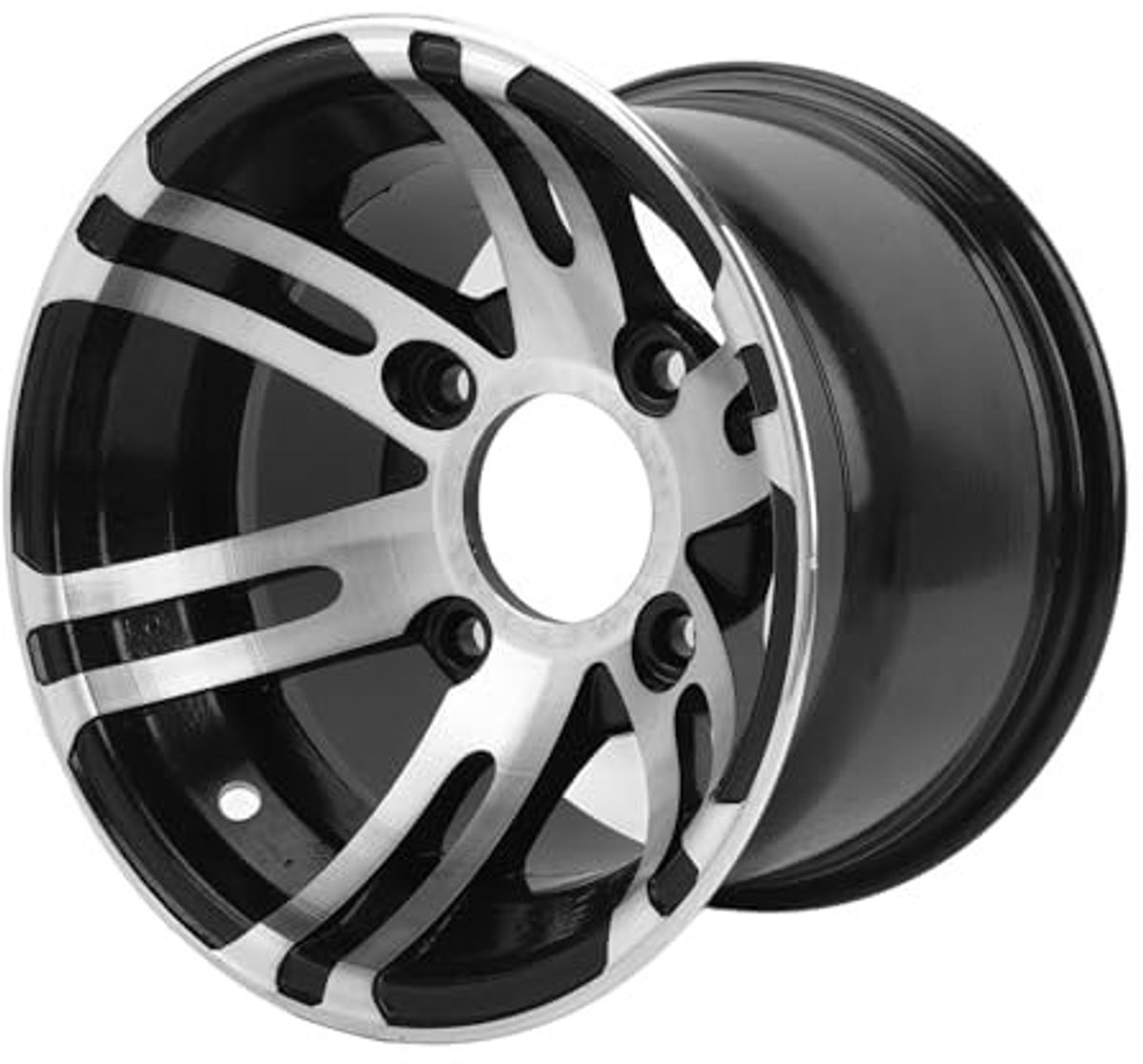Dailygoods- ATV-velg 10 Inch - Aluminiumlegering - Hoge Sterkte - Universele Compatibiliteit - Eenvoudige Installatie - Chique Metallic Ontwerp
