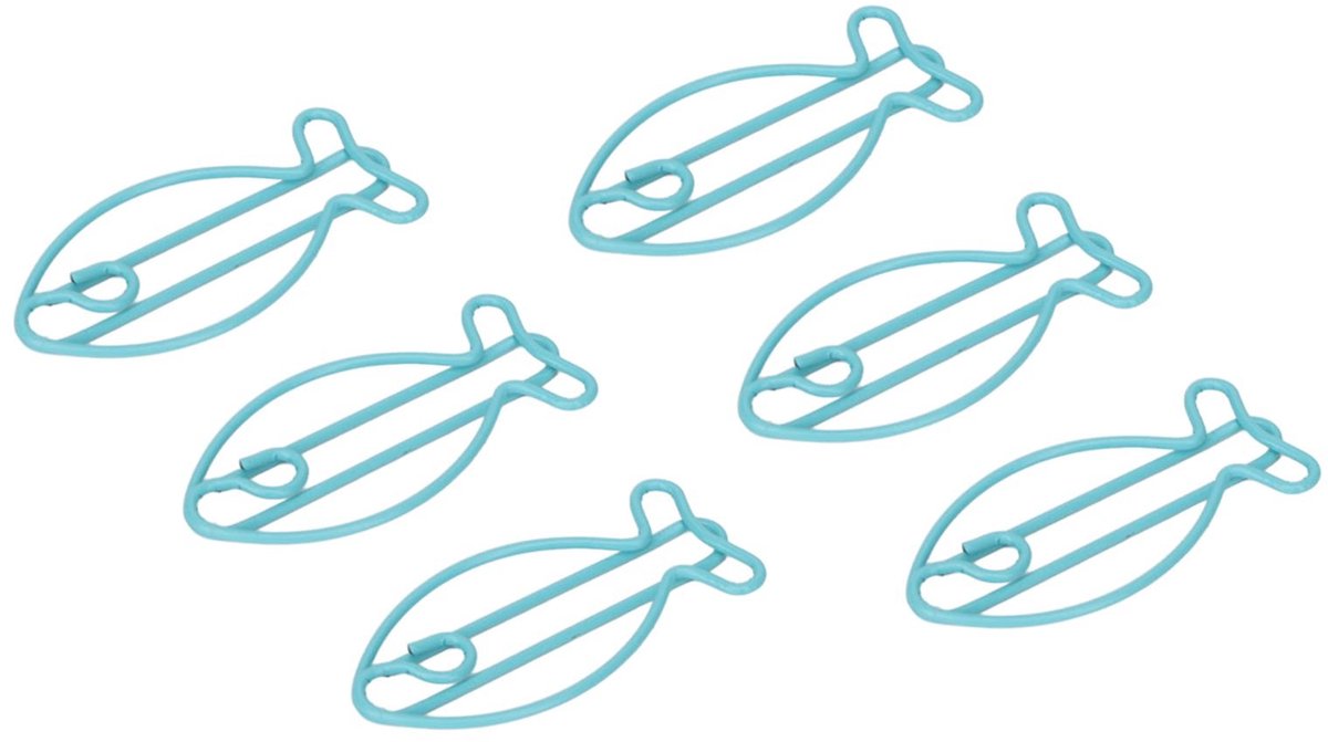 Dailygoods- Papierclip Visvorm - 100 Stuks - Leuk Kantoor Organiseren - Draagbaar - Antislip - Schattig Ontwerp - Paperclips