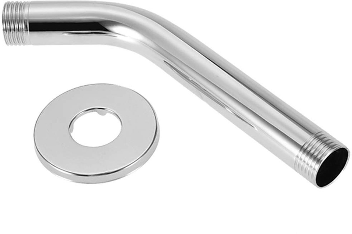 Dailygoods - 6-Inch Douchearm RVS - Verstelbare Doucheslang voor Regen Douchekop - Chroomafwerking