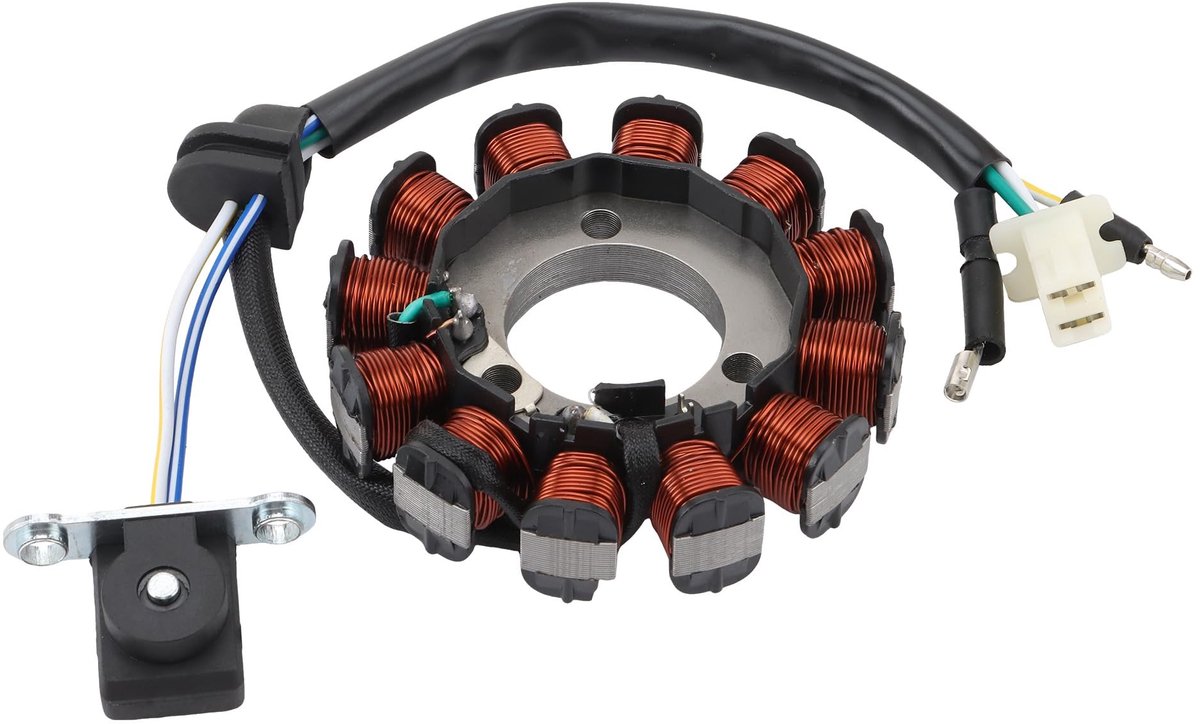 Dailygoods- Magneet Stator Vervanging - 12 Spoel - 4 Draad - Compatibel met CBF125 - OEM 31120-KWF-941 - Hoogwaardige Kwaliteit - Motoronderdeel