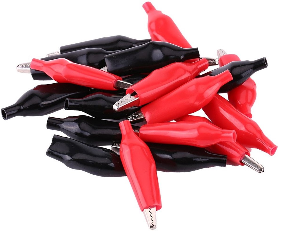 Dailygoods - 20 Stuks Mini Alligator Clips voor Elektrisch Gebruik