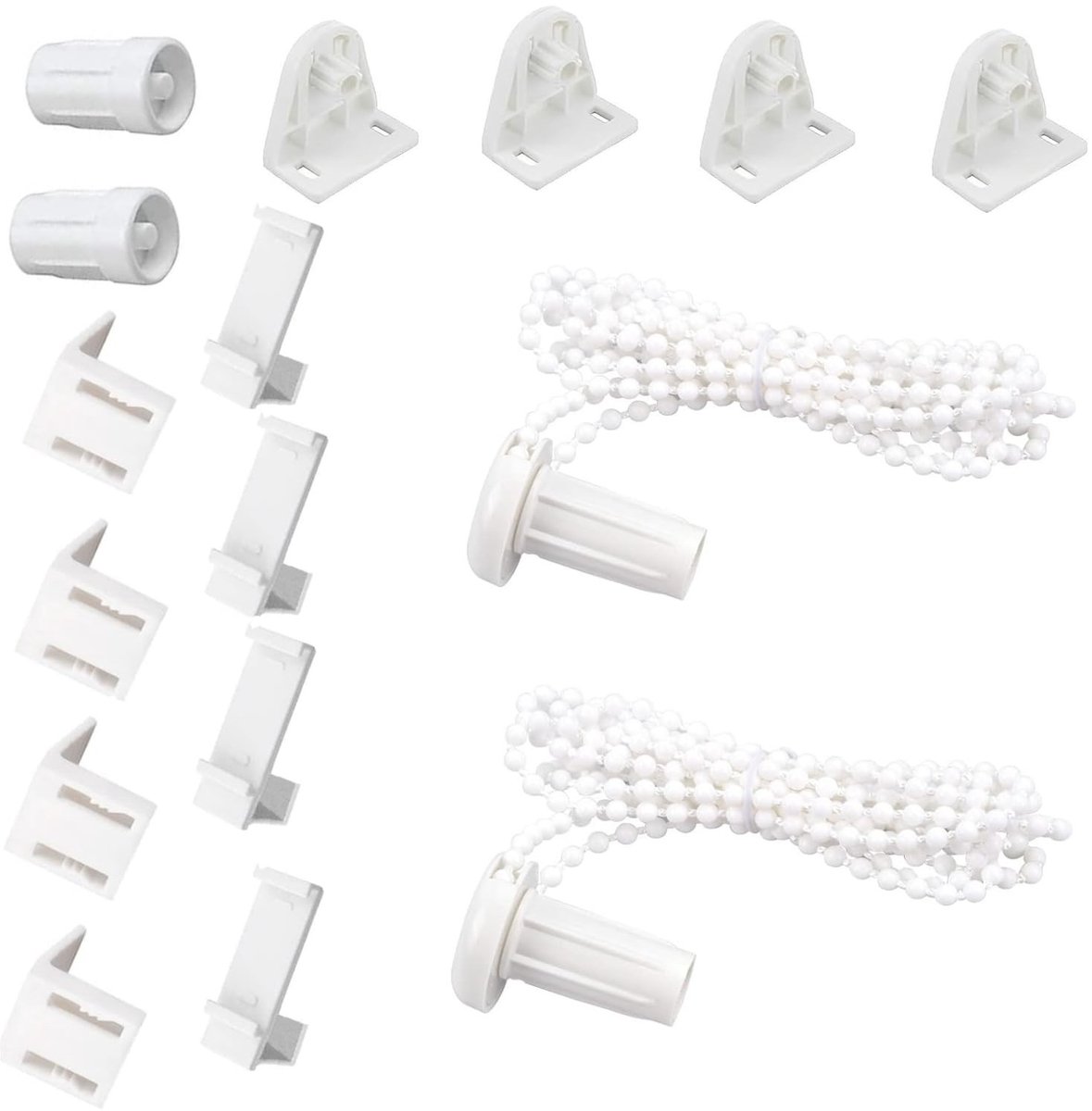 Dailygoods- Reparatieset voor Rolgordijnen - 2 Stuks Houders - 17 mm - Reserve Klemmen - Kunststof - Slijtvast en Duurzaam - Rolgordijnonderdelen