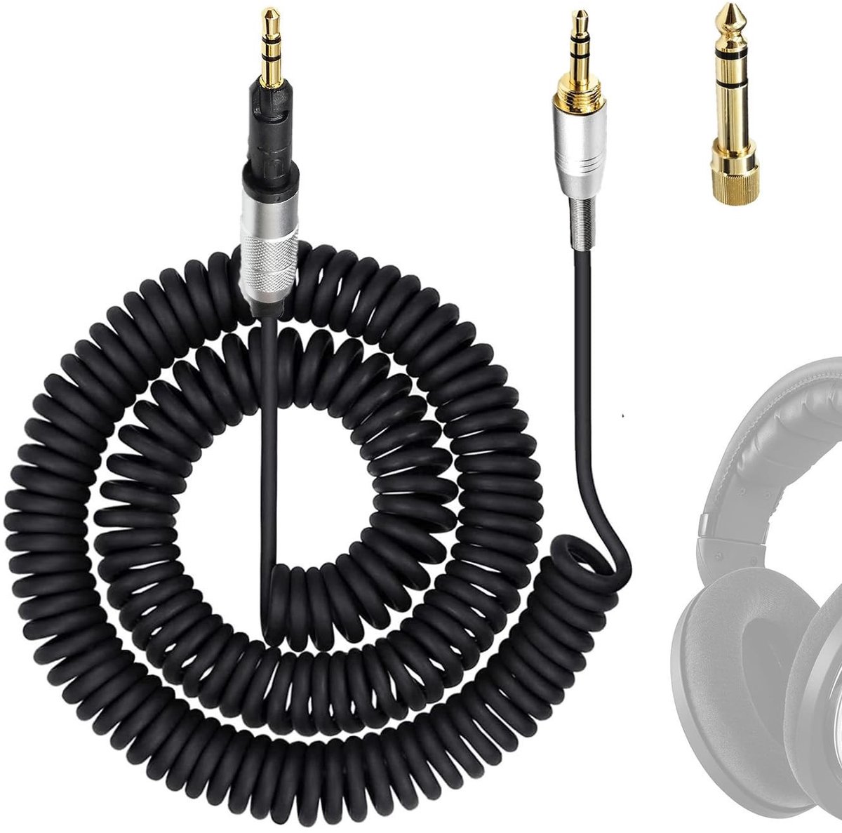 Dailygoody - Hoofdtelefoon Opgerolde Kabel - HiFi Geluid - Plug en