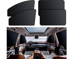 4 Stuks Magnetisch Auto Zonnescherm | Verduisterend Zijraam Gordijn | Effectieve UV-Bescherming | Voor 99% Van Alle Auto's En SUV's | Extra Privacy | Geschikt Voor Baby's Kinderen En Huisdieren | Eenvoudig Magnetisch Te Bevestigen| Cyslmuk®