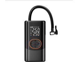 Luchtpomp - Autobandenpomp - 150 PSI luchtpomp - Met dubbele LCD-displays - Automatische stopfunctie en LED-noodverlichting - Oplaadbaar - Draadloos en draagbaar - Geschikt voor auto's, fietsen, motoren en ballen - Zwart