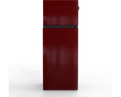 NUNKI MEDIUM-FBUR / Dubbel-Deurs Koelkast, E Klasse, 206l, Burgundy, Gloss (FRONT only)