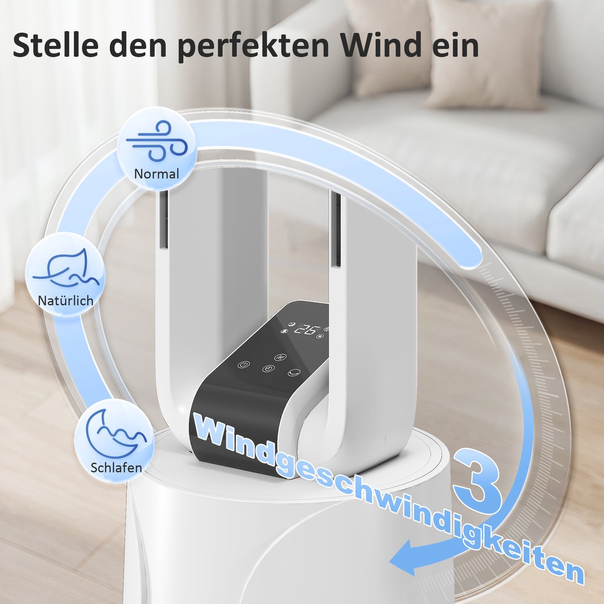 Mobiele Aircooler - 3-in-1 Torenventilator & Luchtkoeler - 1.7 Liter Waterreservoir - Met Afstandsbediening & Timer (15u) - Voor Thuis - Kantoor thumbnail 3