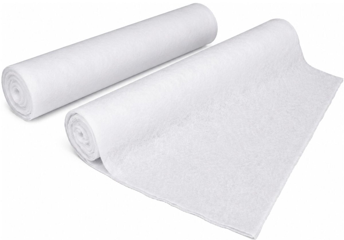 Decoris Sneeuwdeken - 2x - 100 x 200 cm - wit - polyester - kerstversiering -