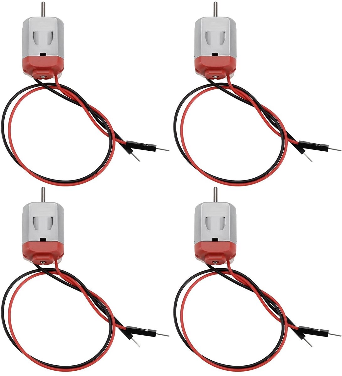Dailygoods- Miniatuur Motor - 4 Stuks - 1-6V Spanning - 17000-18000 RPM - 20x15x25mm - Geschikt voor Hobbyprojecten - Hobby Motor
