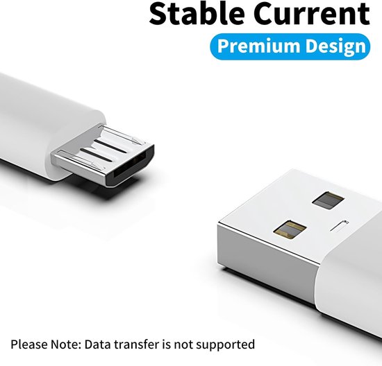 Micro-USB-kabel, 10 m, lange oplaadkabel geschikt voor Mi 360° Home Security Camera 2K Pro/360° Home Bewakingscamera 2K/Smart Camera C300 C200, type A naar Micro USB-oplaadkabel voor beveiligingscamera, wit — afbeelding 3