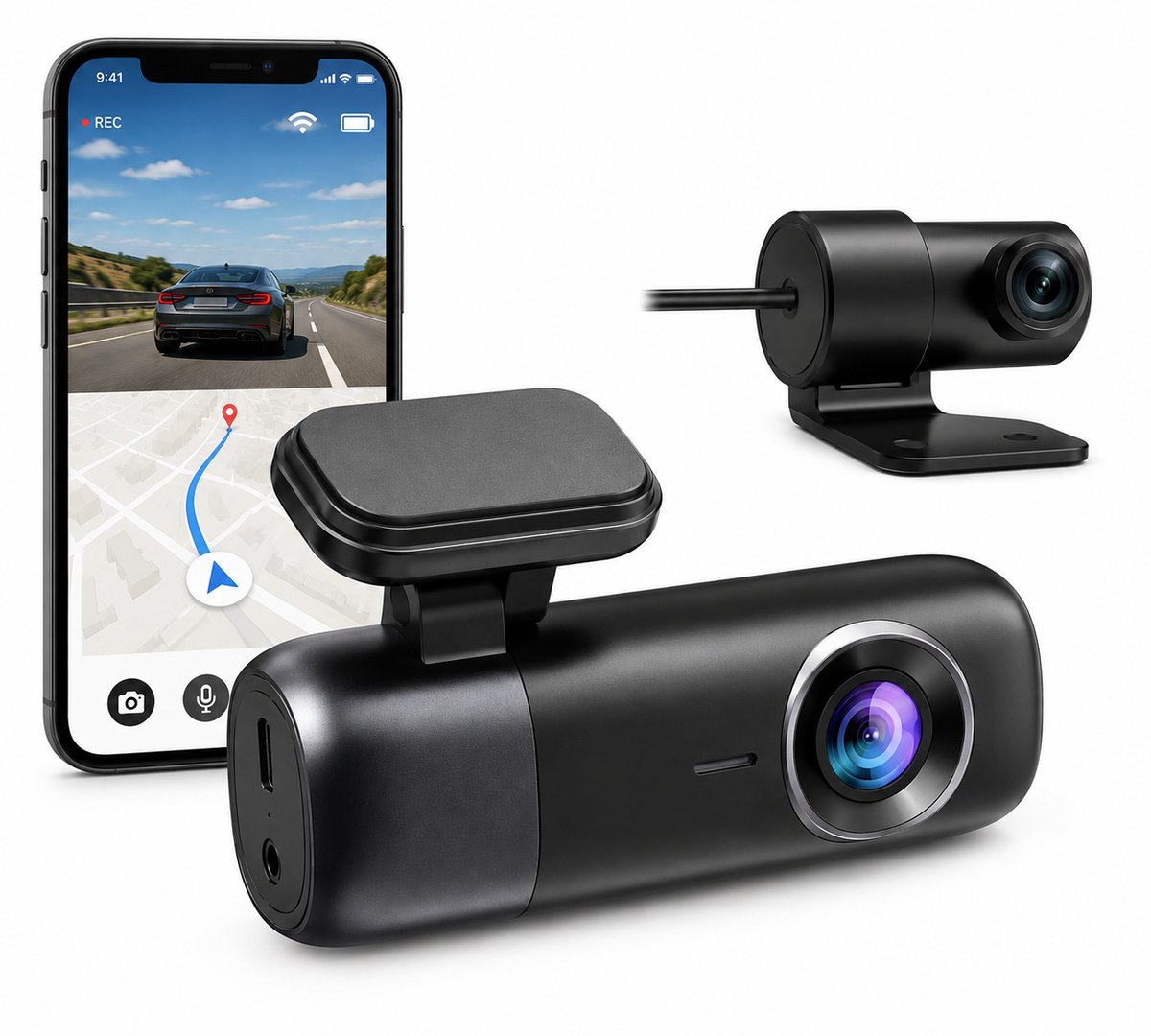 Jurrys Dashcam - Voertuigcamera - dashboardcamera - Bewakingscamera - Kristalhelder - Nauwkeurig - Professioneel - Nachtzicht - Zwart