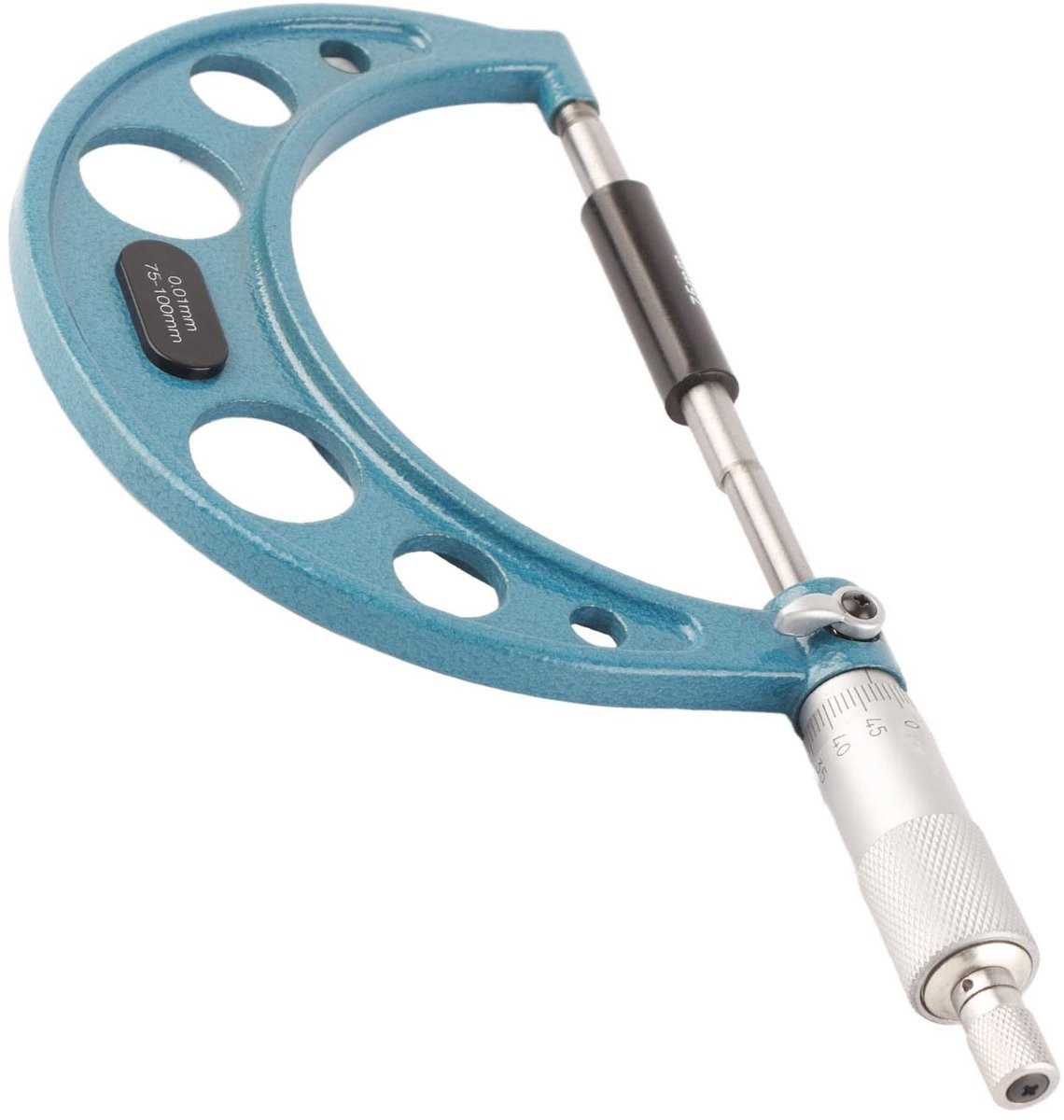 Dailygoods- Buitenmicrometer hoge nauwkeurigheid - Roestvrij staal - Meetgereedschap - Draagbaar ontwerp - 0,01 mm precisie - 75-100 mm bereik - Micrometer